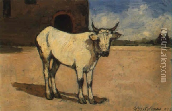 Vitellino Bianco Oil Painting - Giovanni Bartolena