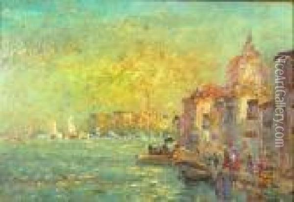 Veduta Di Venezia Oil Painting - Beppe Ciardi