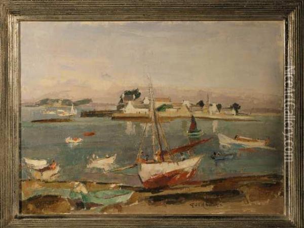 Le Petit Port Breton Oil Painting - Victor Guillaume