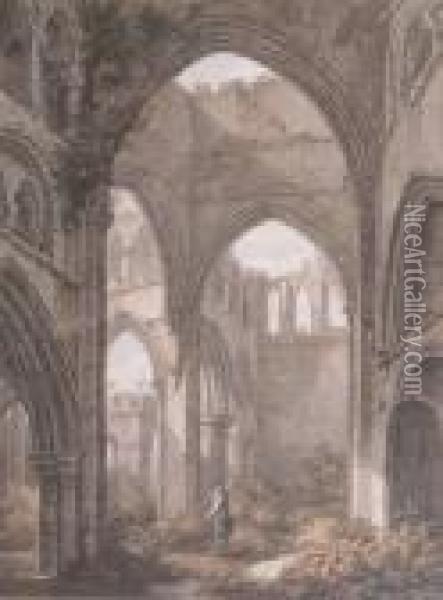 Lanercost Priory Oil Painting - Thomas Hearne