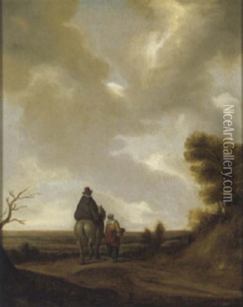 Reisende In Einer Landschaft Oil Painting - Pieter De Molijn