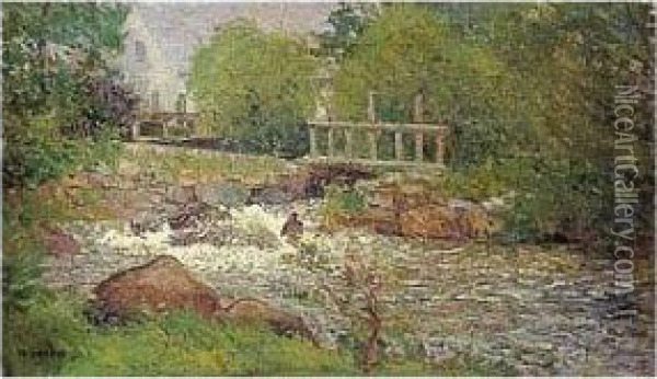Paysage Avec Une Riviere Oil Painting - Gustave Loiseau