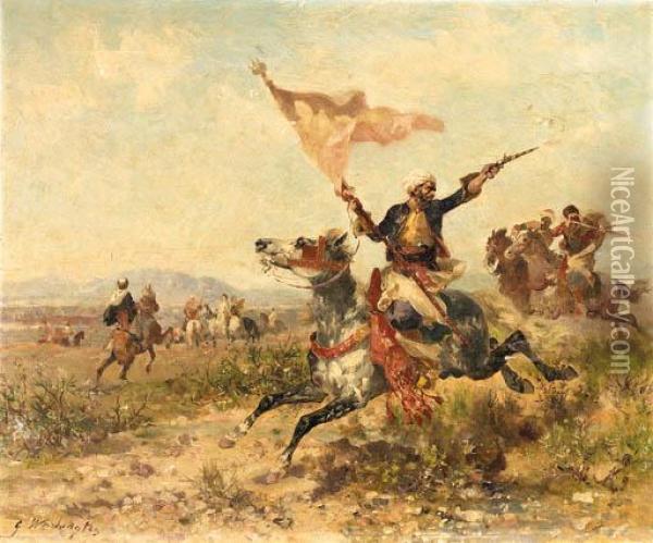 Arab Warriors Oil Painting - Georges Washington