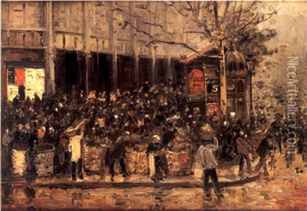 Les Halles Oil Painting - Frank Myers Boggs