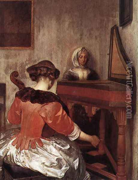 The Concert 1675 Oil Painting - Gerard Ter Borch