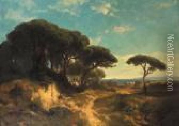 Nature Italienne Oil Painting - Alexandre Calame