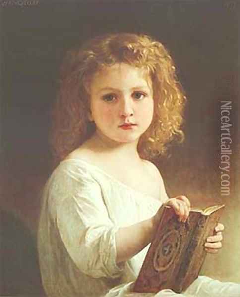 Story Book Oil Painting - William-Adolphe Bouguereau