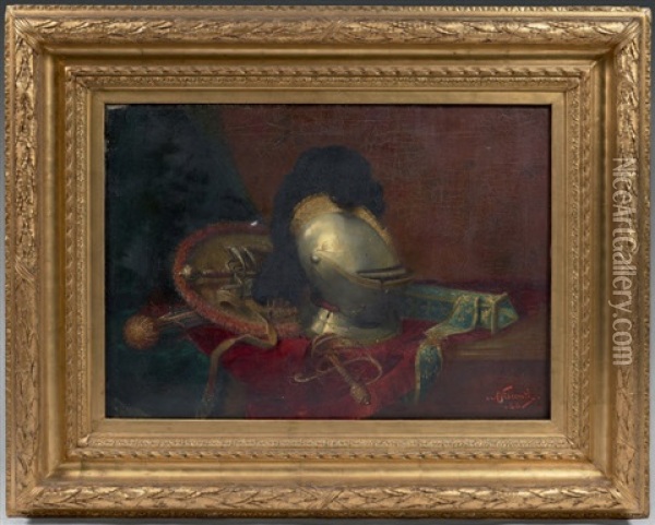 Heaume Et Epee Oil Painting - Adolfo Ferraguti Visconti