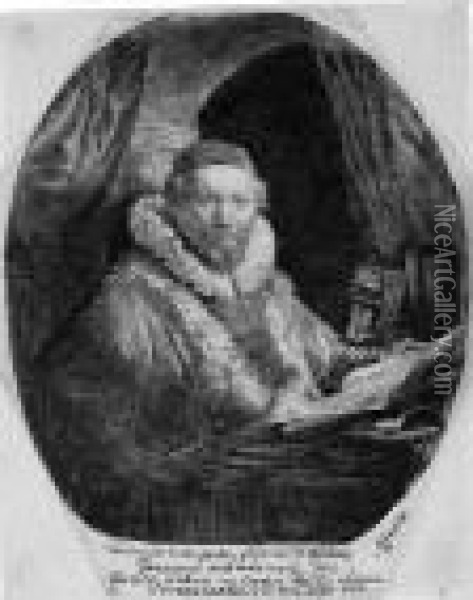 Portrait Jan Uytenbogaert, Prediger Der Remonstranten Oil Painting - Rembrandt Van Rijn