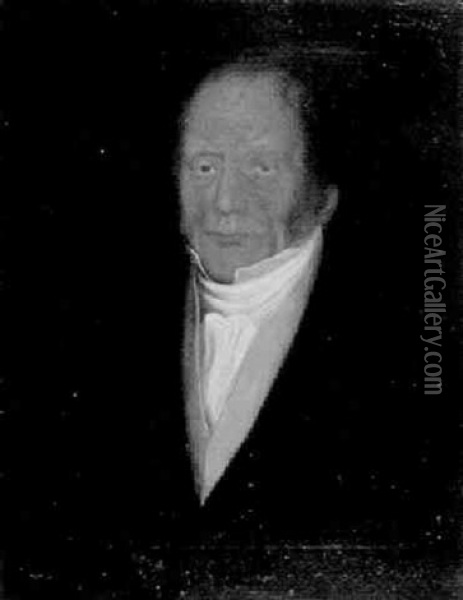 Portrait Of A Gentleman (dr. Macdonell Of Montreal?) Oil Painting - Cornelius David Krieghoff