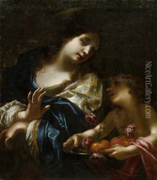 Heilige Dorothee Oil Painting - Simone Pignoni