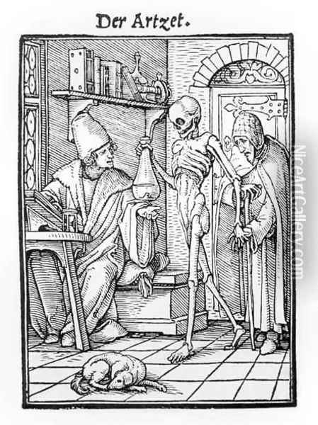 Death and the Physician Oil Painting - Hans Holbein the Younger