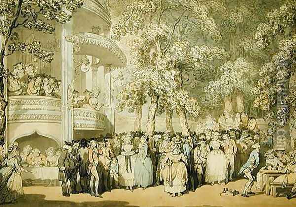 Vauxhall Gardens, c.1784 Oil Painting - Thomas Rowlandson