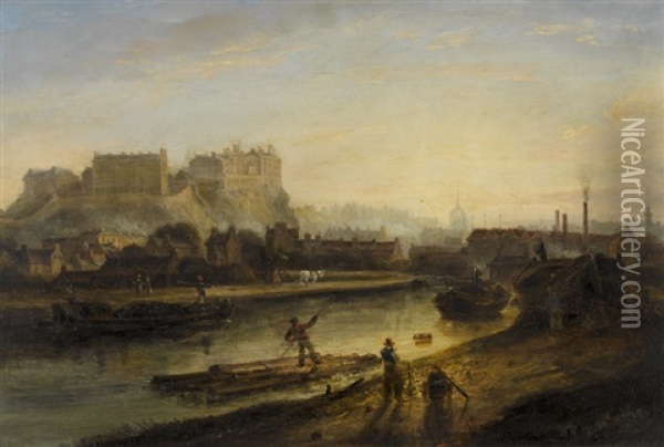 View Of Edinburgh Castle Oil Painting - Alexander Nasmyth