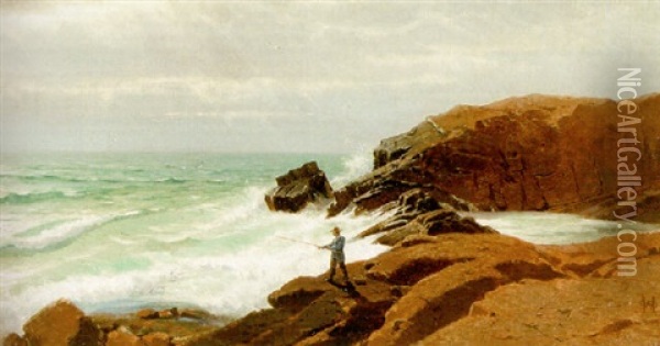 Narragansett Coast Oil Painting - William Stanley Haseltine