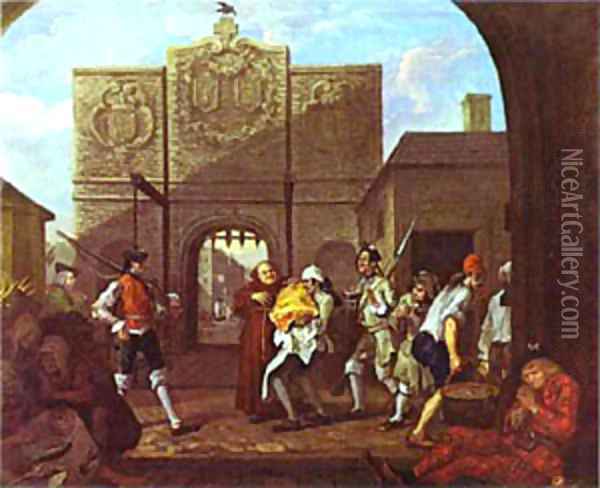 The Roast Beef Of Old England Or Calais Gate 1748 Oil Painting - William Hogarth