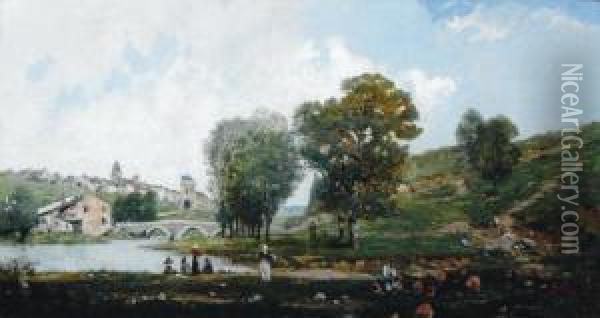 Paesaggio Lionese Oil Painting - Charles Montlevault