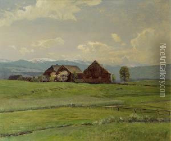 Fruhling Im Voralpenland Oil Painting - Thomas Leitner