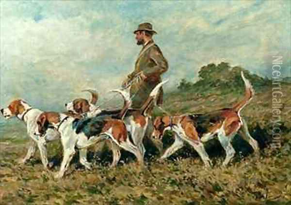 Hunting Exercise Oil Painting - John Emms