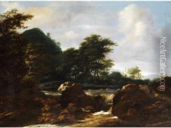 Baumlandschaft Oil Painting - Jacob Salomonsz. Ruysdael
