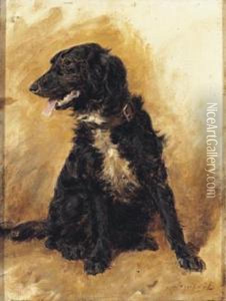 Dog Portrait Oil Painting - Louis Eugene Lambert