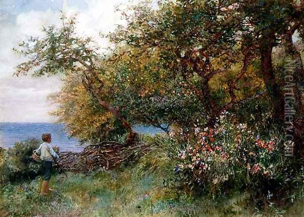 An Orchard Garden Oil Painting - Arthur Hopkins