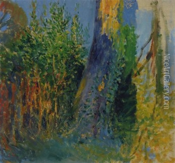 Bosco Oil Painting - (Enrico) Ludolf Verworner