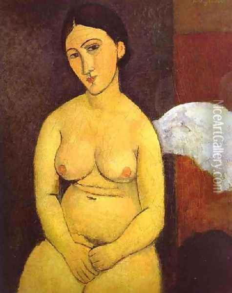 Seated Nude I Oil Painting - Amedeo Modigliani
