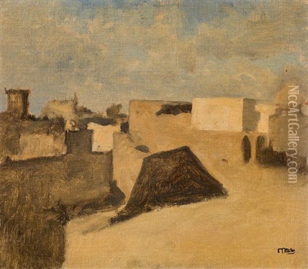 Egyptian Town (nature Study) Oil Painting - Carl Leopold Mueller