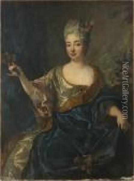 Portrait De Dame Oil Painting - Francois de Troy