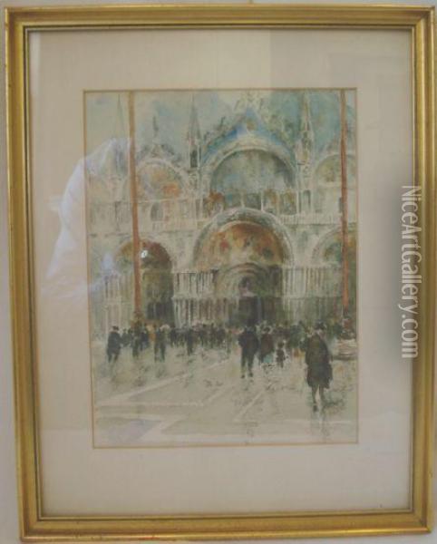 St Marks, Venice Oil Painting - William Walcot