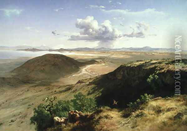 The Valley of Mexico, 1877 Oil Painting - Jose Maria Velasco