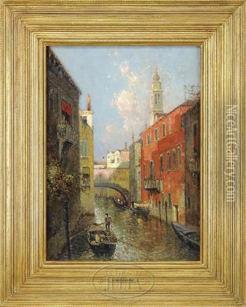 Venice Waterway Oil Painting - Nicholas Briganti