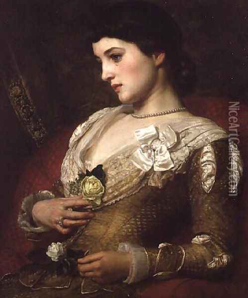 Mrs Langtry, exh.1878 Oil Painting - Sir Edward John Poynter