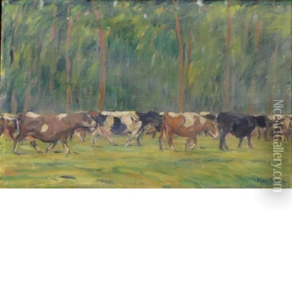 Cows Oil Painting - Max Stern