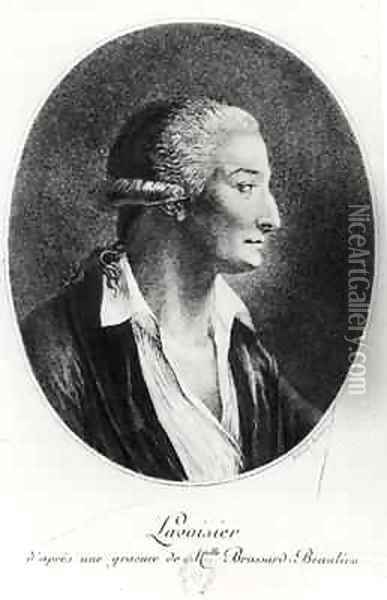 Portrait of Antoine Laurent Lavoisier (1743-94) Oil Painting - Marie Renee Genevieve Brossard de Beaulieu