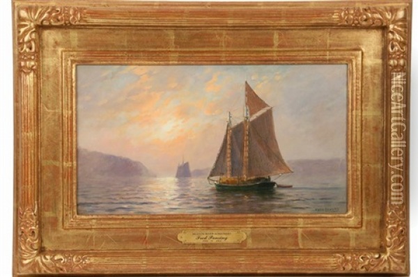 Hudson River Schooners Oil Painting - Fred Pansing