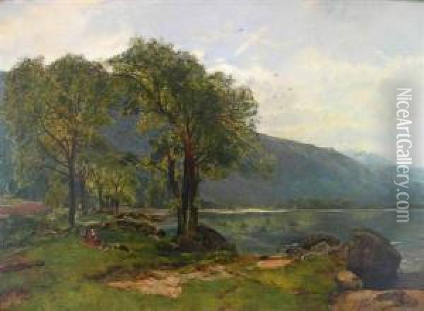 The Head Of Loch Lomond Oil Painting - Alexander Jnr. Fraser
