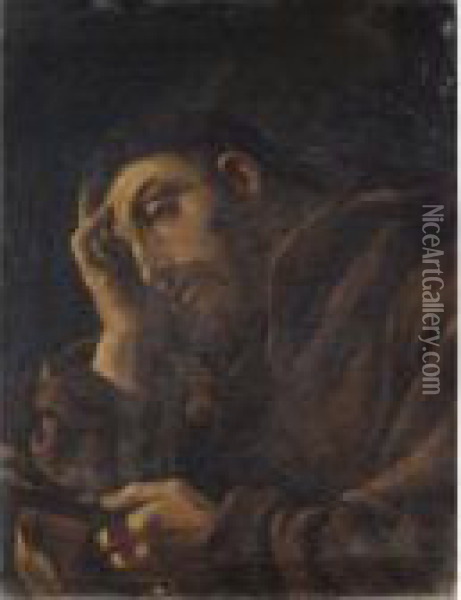 San Francesco Oil Painting - Guercino