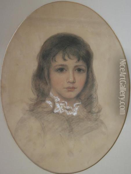 Portraits Of Members Of The Moulton-barrett Family Oil Painting - Eden Upton Eddis