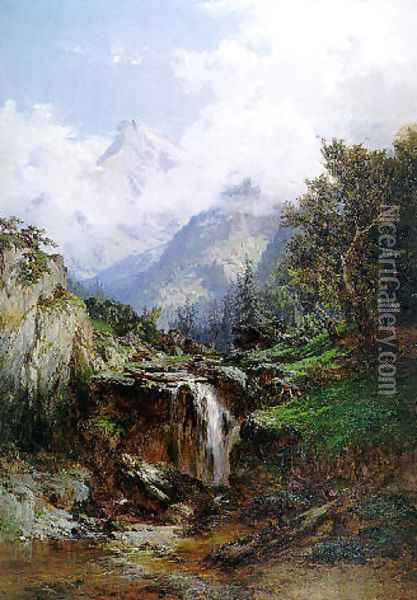 Montañas de Asturias. Picos de Europa Oil Painting - Carlos de Haes