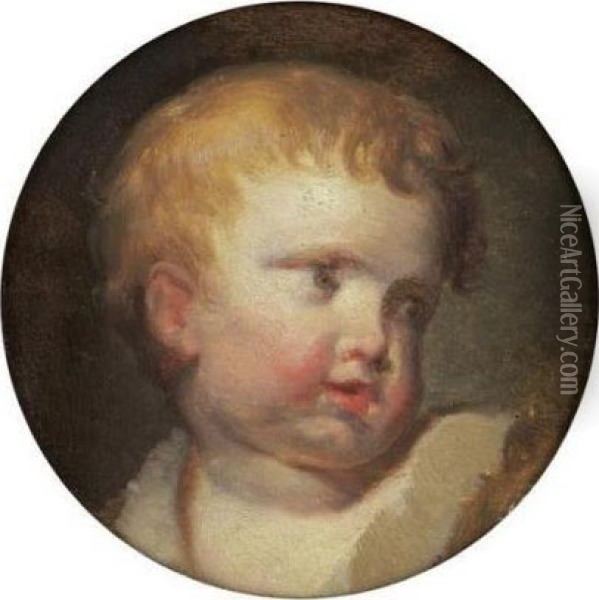 Tete D'enfant Oil Painting - Jean Baptiste Greuze
