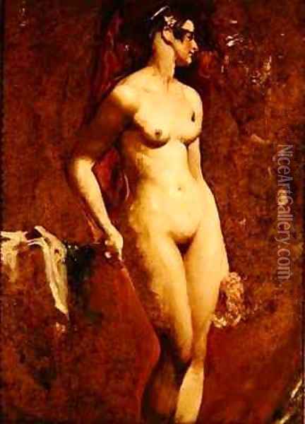 Nude Female Standing Oil Painting - William Etty