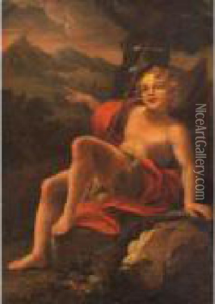 San Giovanni Battista Nel Deserto Oil Painting - Domenico Piola