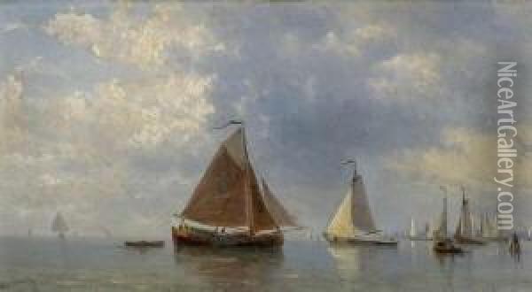 Segelschiffe Oil Painting - Everhardus Koster