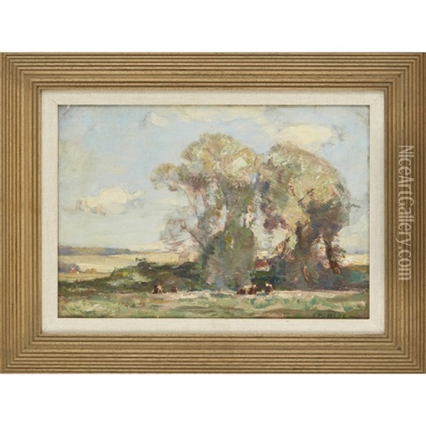 The Meadow, East Linton Oil Painting - Robert Hope