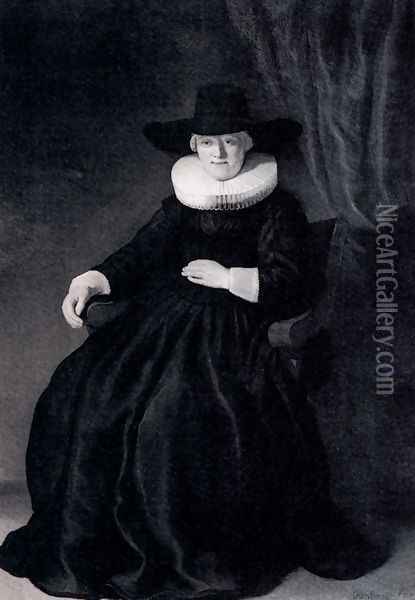 Portrait Of Maria Bockenolle Oil Painting - Rembrandt Van Rijn