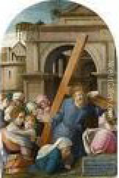 Kreuztragung Christi Oil Painting - Jan Van Scorel