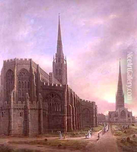 St Michaels and Holy Trinity Churches Oil Painting - David Gee