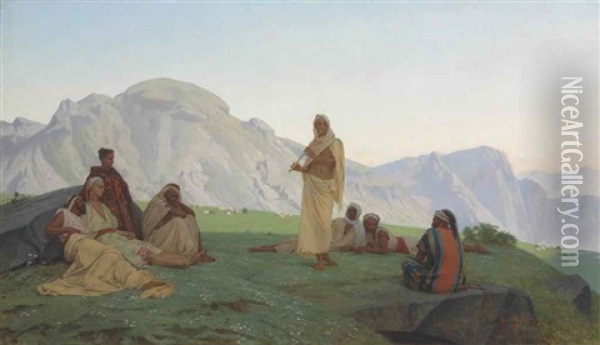 The Bedouin Musician Oil Painting - Gustave Clarence Rodolphe Boulanger